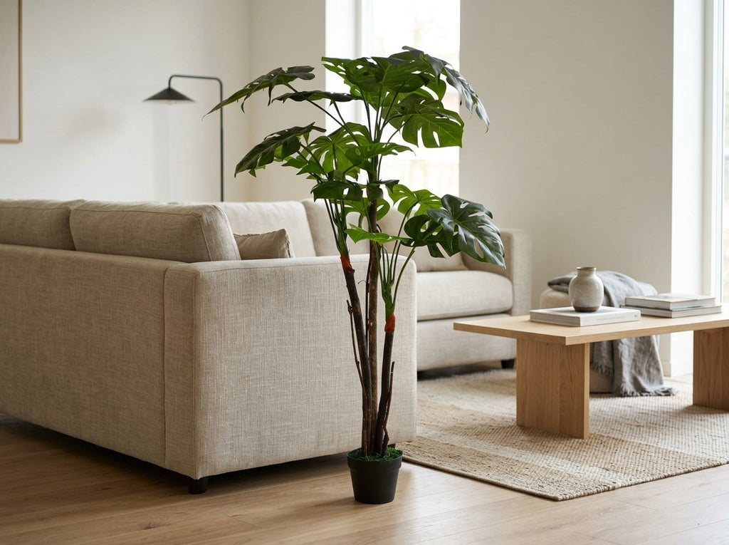 Grande plante Monstera artificielle Verte avec pot 135 cm