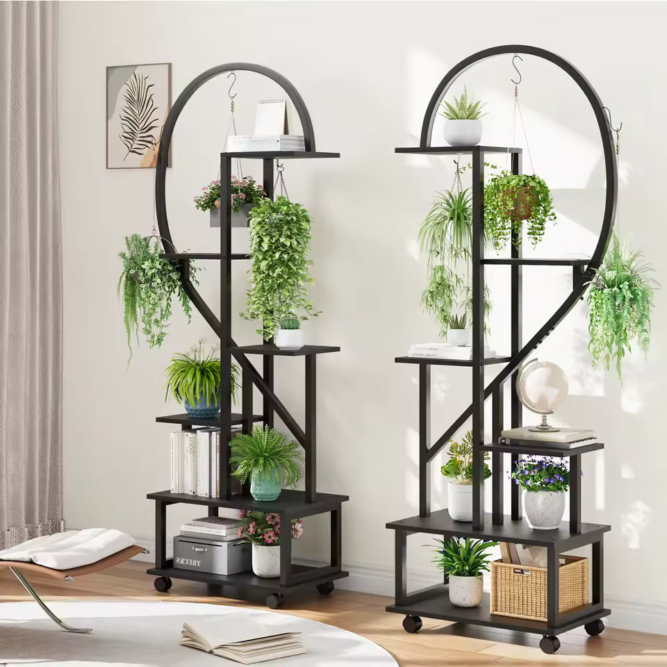 Étagère à plantes cœur 2 pièces