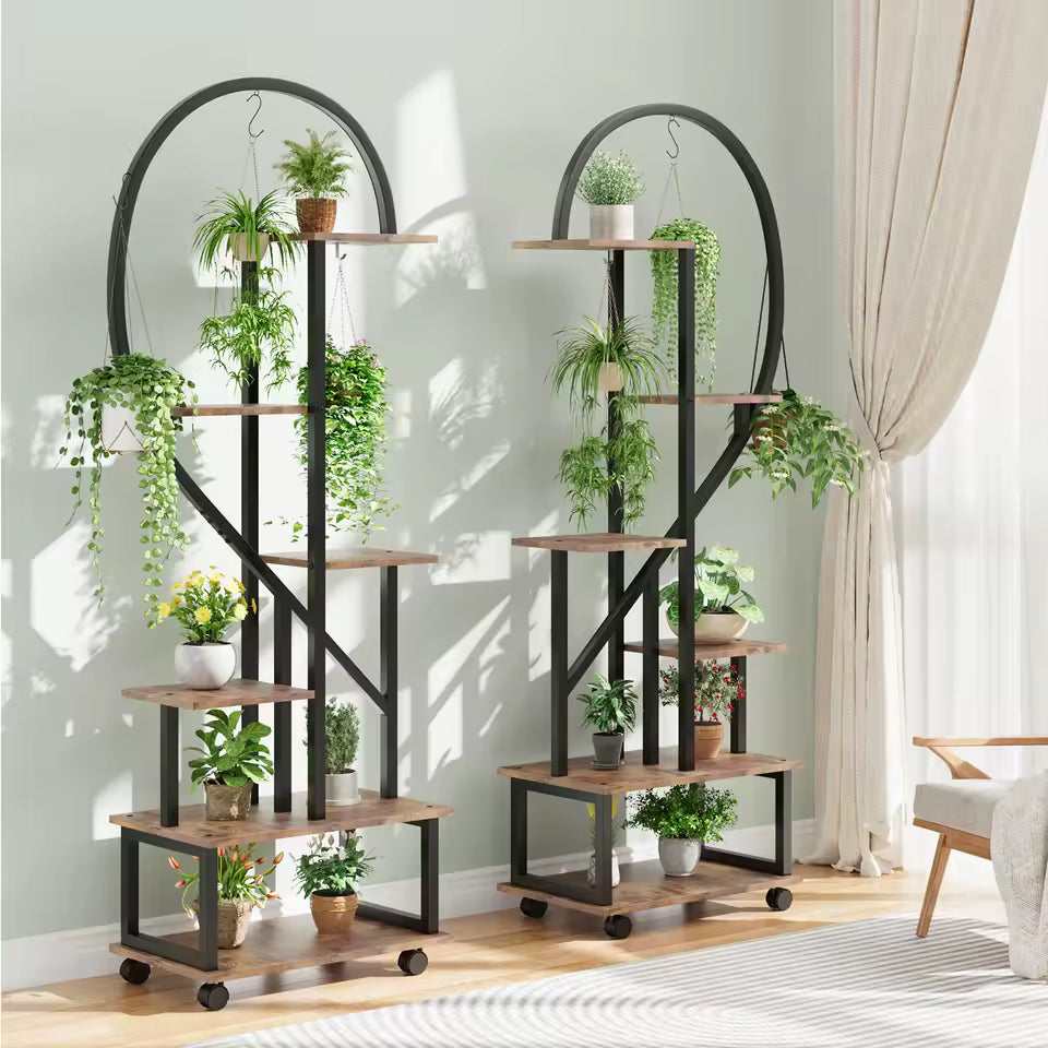 Étagère à plantes cœur 2 pièces