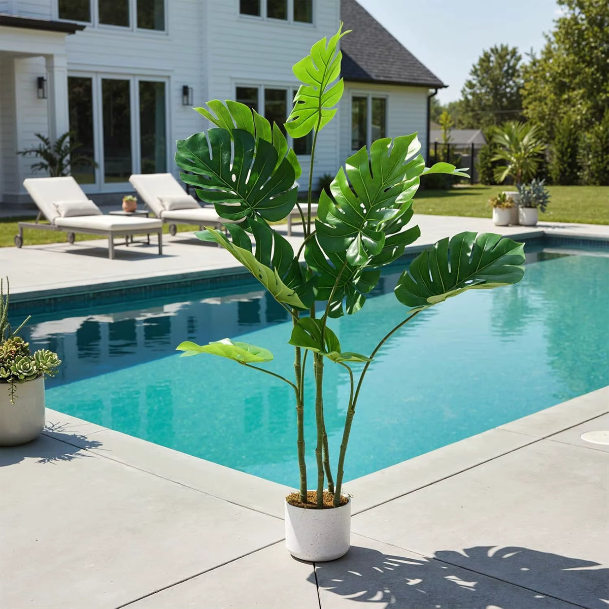 Monstera artificiel en pot
