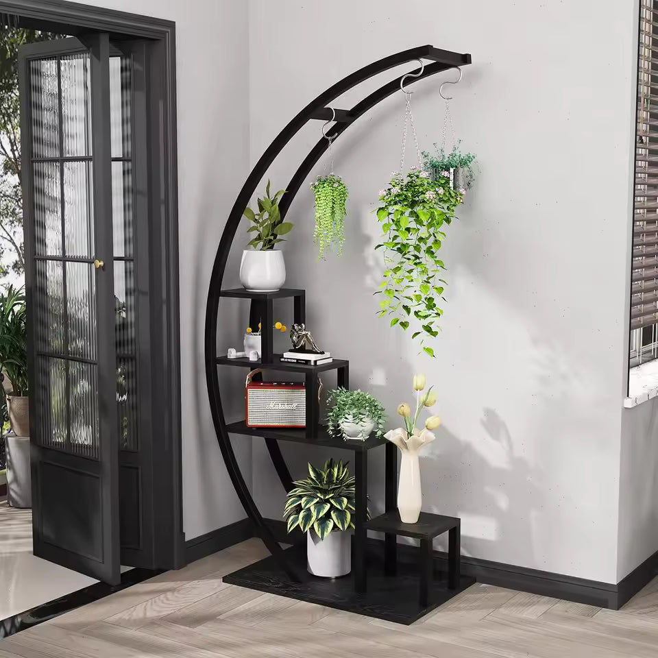 Étagère à plantes cercle 2 pièces