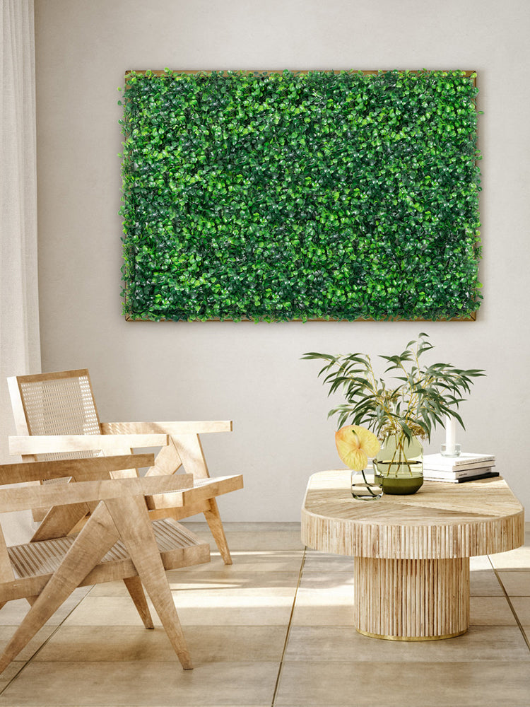 Mur de 24 panneaux de buis artificiel